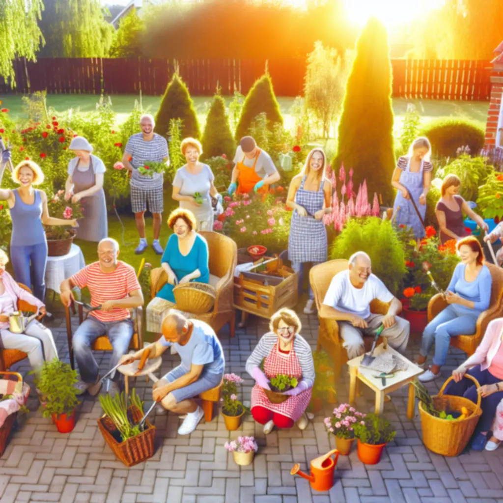 Zadbany ogród reprezentujący zadowolonych klientów VerdantaMarket